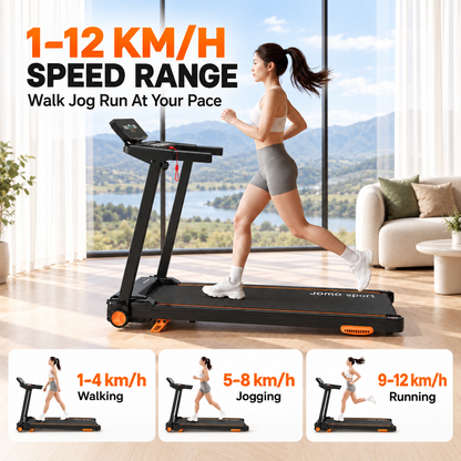 JOMO T560A Foldable Treadmill Walking Pad 1-12km/h 150kg Home Gym Fitness Running Machine 跑步机