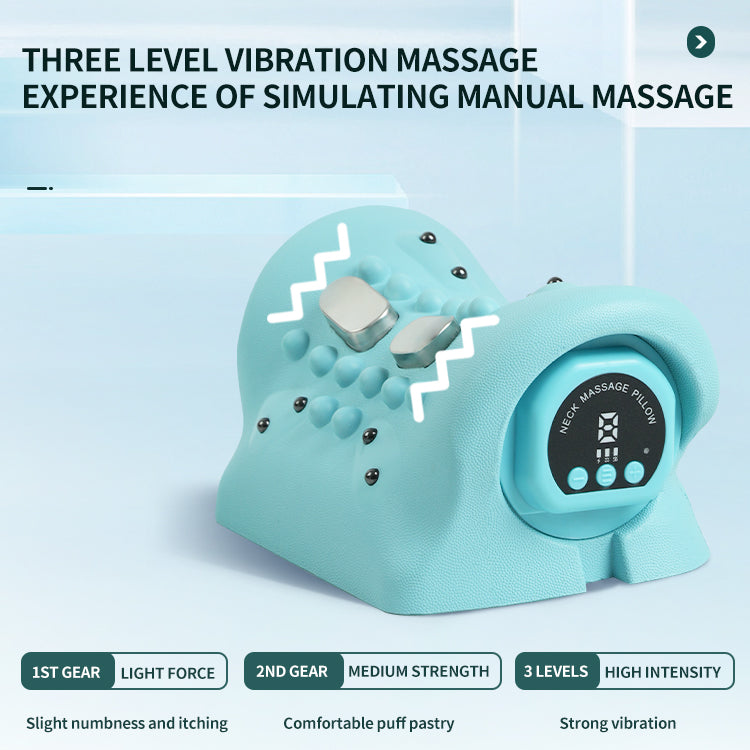 Cervical Massage Pillow Silicone Neck Massager Heat Therapy Pillow