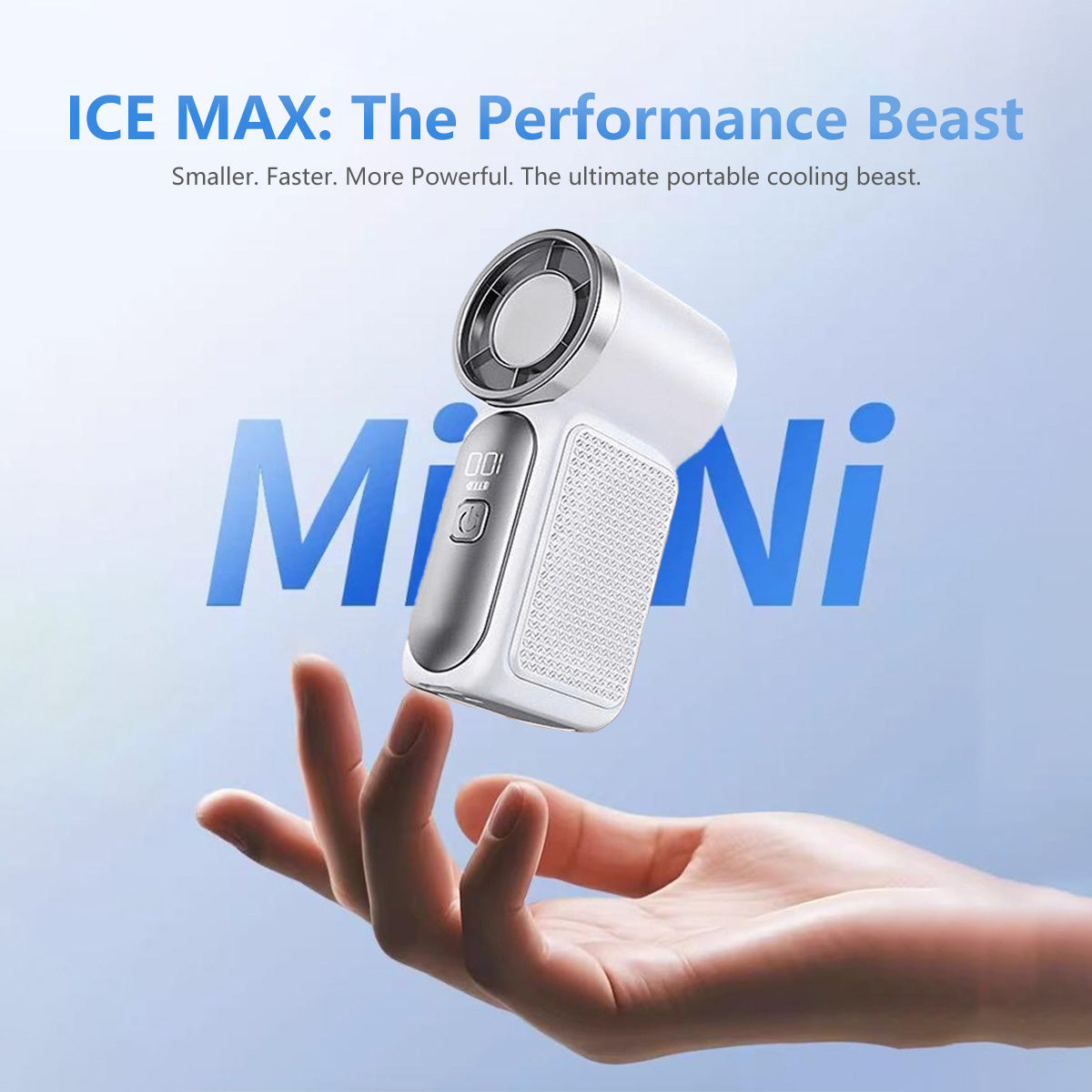 Foldable LCD Display Fan – 5 Speeds, Rechargeable, Lightweight, Hands-Free, Quiet Personal Fan with Type-C Charging