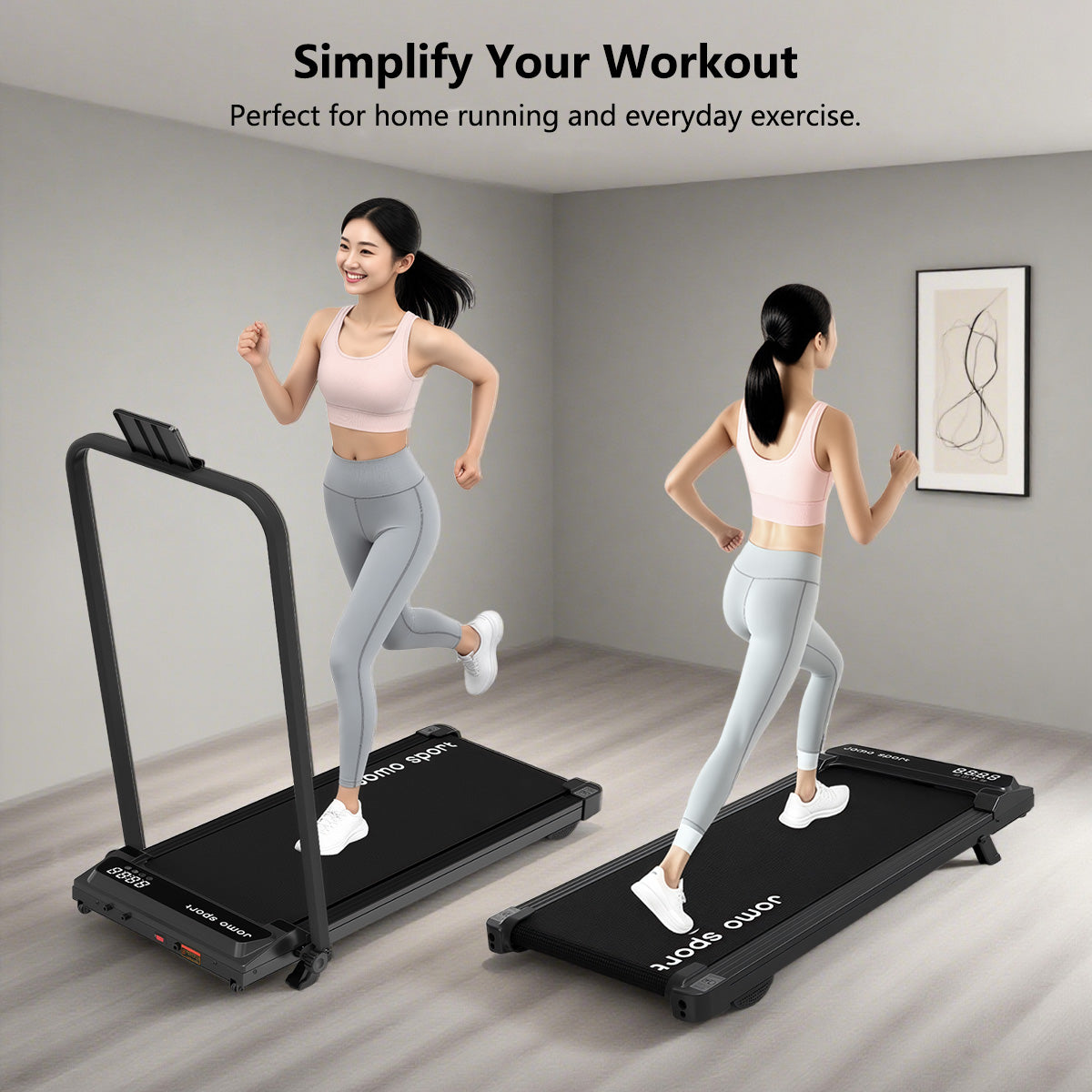 New Treadmill with Slope Design + Upgraded Shock Absorption Low Noise Indoor Treadmill