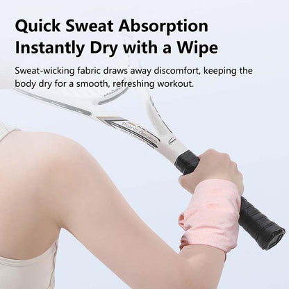 Cooling Wrist Sweatband Ice-Feel Sports Armband Quick-Dry Sweat Absorbing