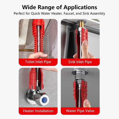 Jomo 14-in-1 Sink Wrench Multipurpose Sink Pipe Plumbing Tool
