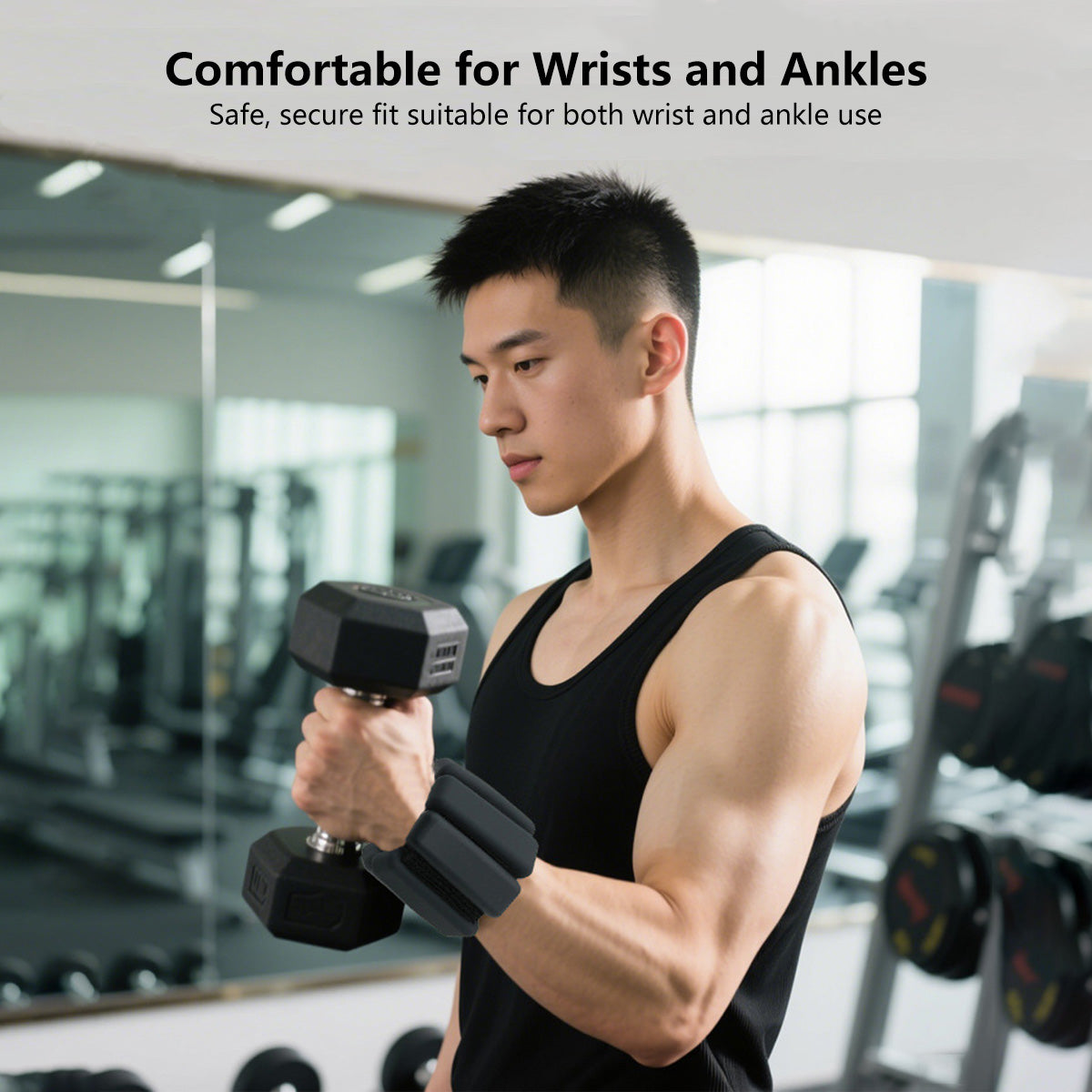 Silicone Weighted Wristband Bracelet Sweat-Resistant Waterproof Adjustable 1LB 2LBS