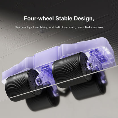 Upgraded JOMO Four Wheel Abdominal Wheel Roller Adjustable Armrest