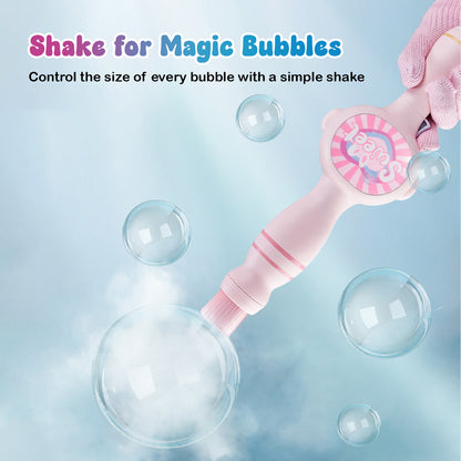 Magic Smoke Bubble Machine with LED Automatic Bubble Blower Toy for Kids