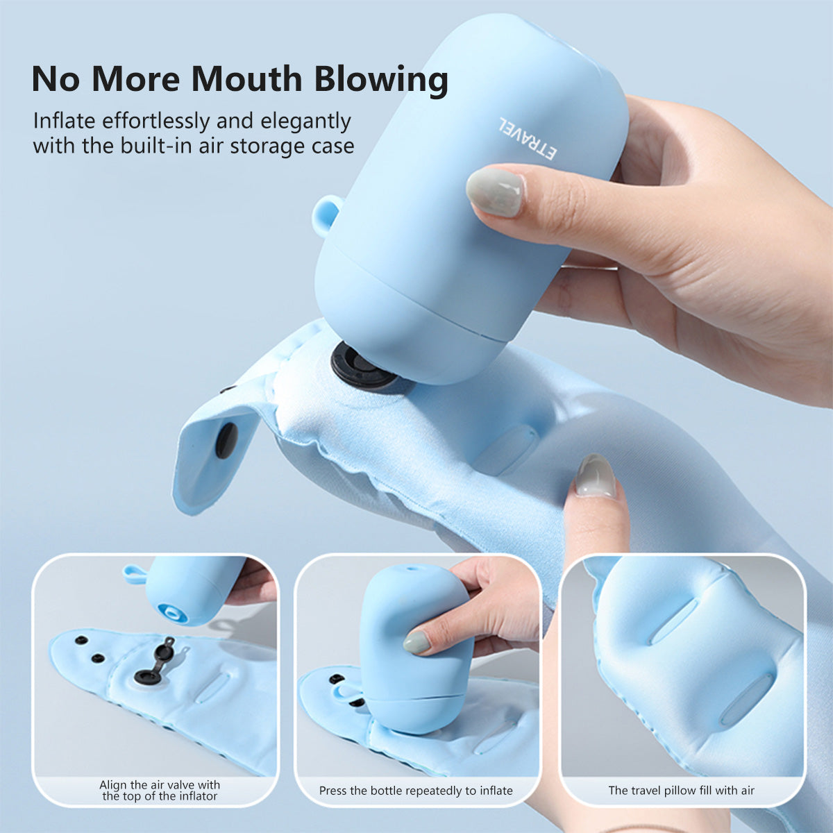 Travel Inflatable U-Shaped Pillow Portable Lightweight Travel Pillow