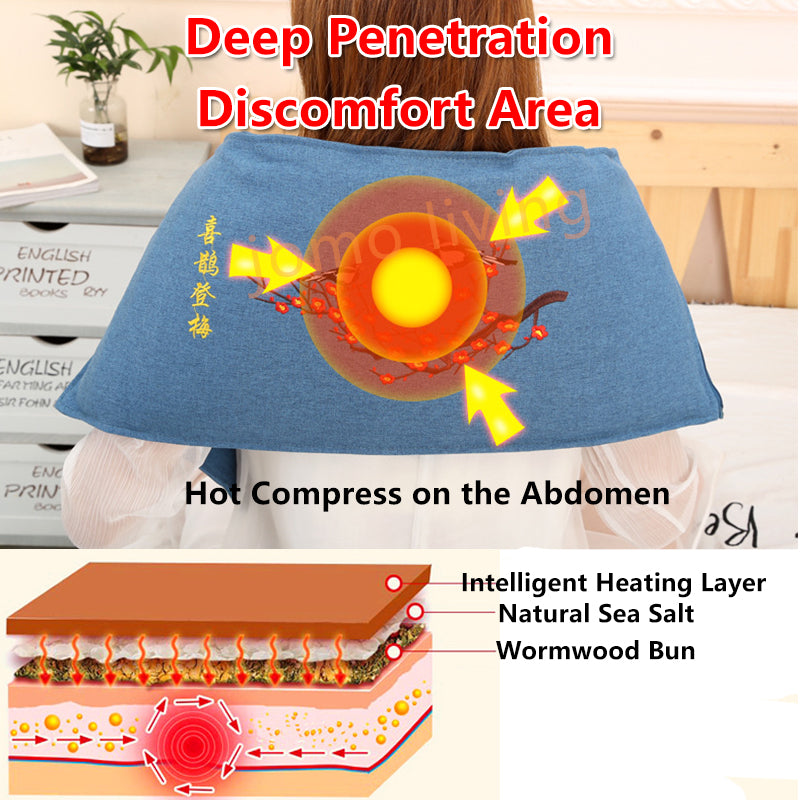 Sea Salt Heating Pad Heat Pad Wormwood Salt Massage Menstrual Pain Relief Neck Back