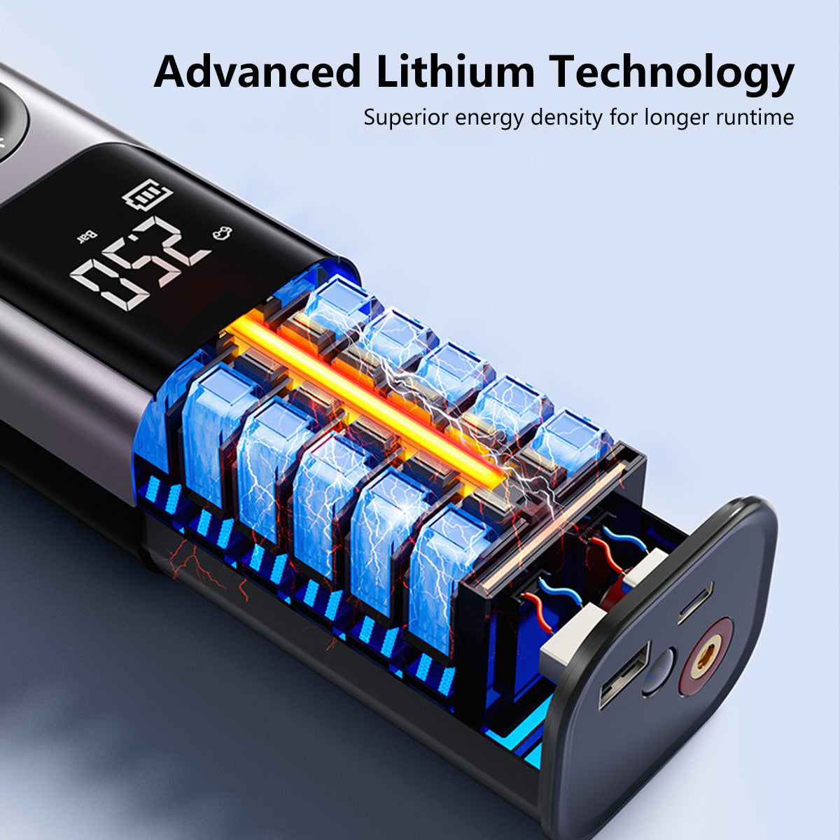 Multifunctional Portable Electric Air-Pump Digital Display Rechargeable Battery Tire Pressure