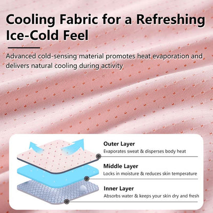 Cooling Wrist Sweatband Ice-Feel Sports Armband Quick-Dry Sweat Absorbing