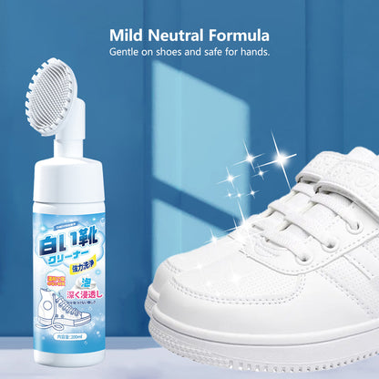 【Buy 1 get 1 FREE @$9.9!】 Shoe Cleaner with Brush White Shoe Cleaner Stain Removal (200ml)