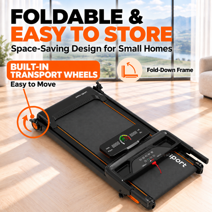 JOMO T560A Foldable Treadmill Walking Pad 1-12km/h 150kg Home Gym Fitness Running Machine 跑步机