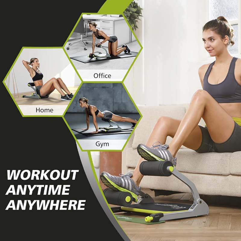 JOMO Multifunctional Ab Trainer | Fitness Machine for Home, Foldable Full Body Exercise, Body Shaping & Toning