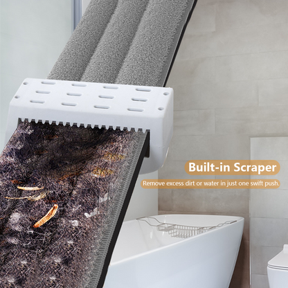 Portable Flat Floor Mop Wet and Dry Mop Powerful Absorption Microfibre Cloth