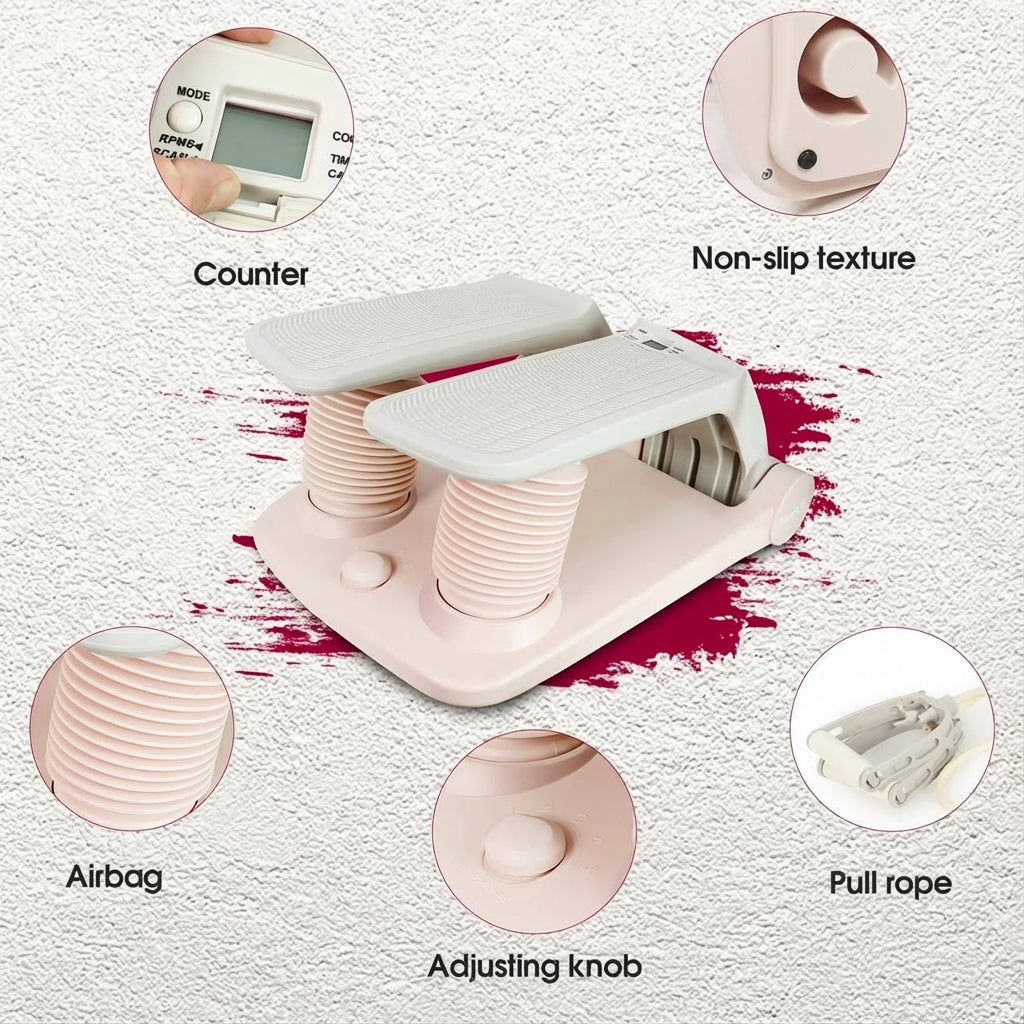 JOMO Air Cushion Stepper Quiet Mini Home Fitness Cardio Full Body Workout Portable 踏步机