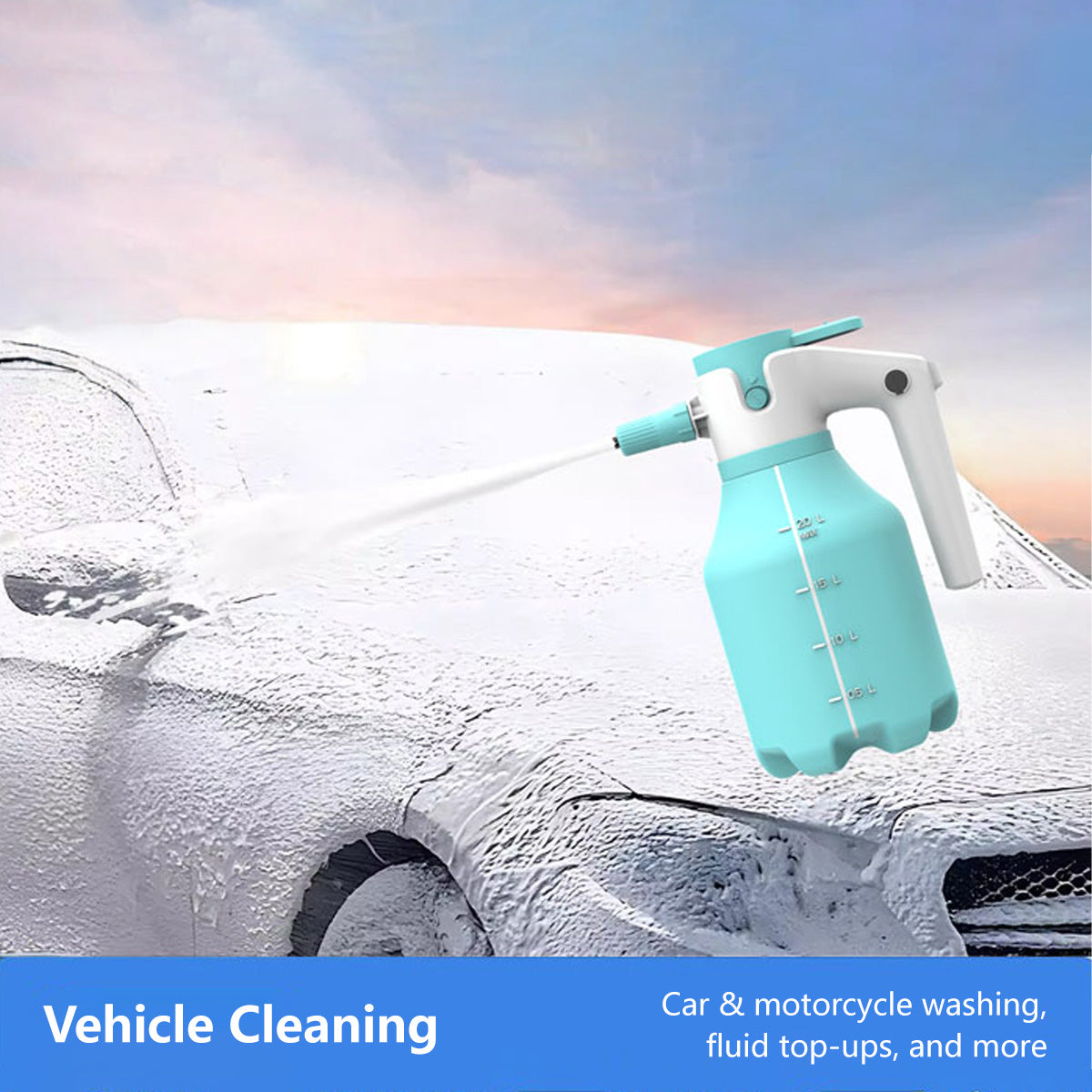 Car Wash Snow Foam Sprayer Bottle High Pressure Foam Spray Manual Air Pressure Garden Watering Car