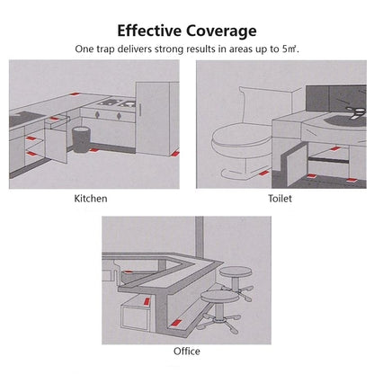 Cockroach Trap Built-In Attractant Strong Adhesive Indoor Cockroach Bait Trap Box (pack of 3)