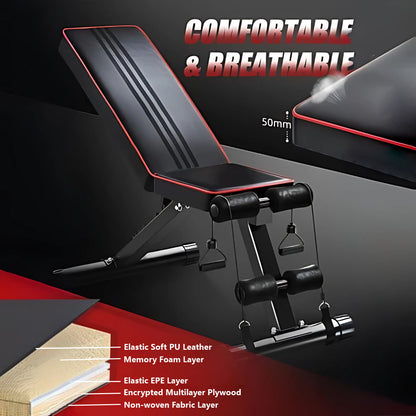 Foldable Dumbbell Bench Adjustable Strength Training Full Body Workout