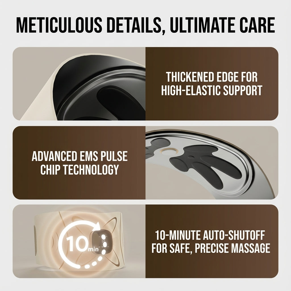 JOMO EMS Ab Waist Belt Heat Microcurrent Massage 8 Electrode Slim Breathable 腰部按摩仪 Gift