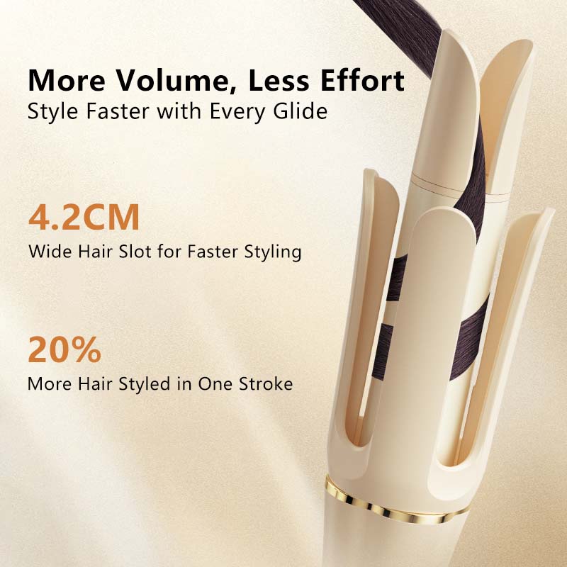 Premium Automatic Hair Curling Iron with Rotating Ceramic Barrel Fast Heat Anti-Frizz Styling Tool