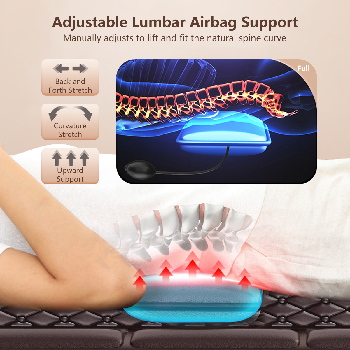 FULL BODY Multi-Functional Electric Shiatsu Back Neck Heating Massage Mattress Pad