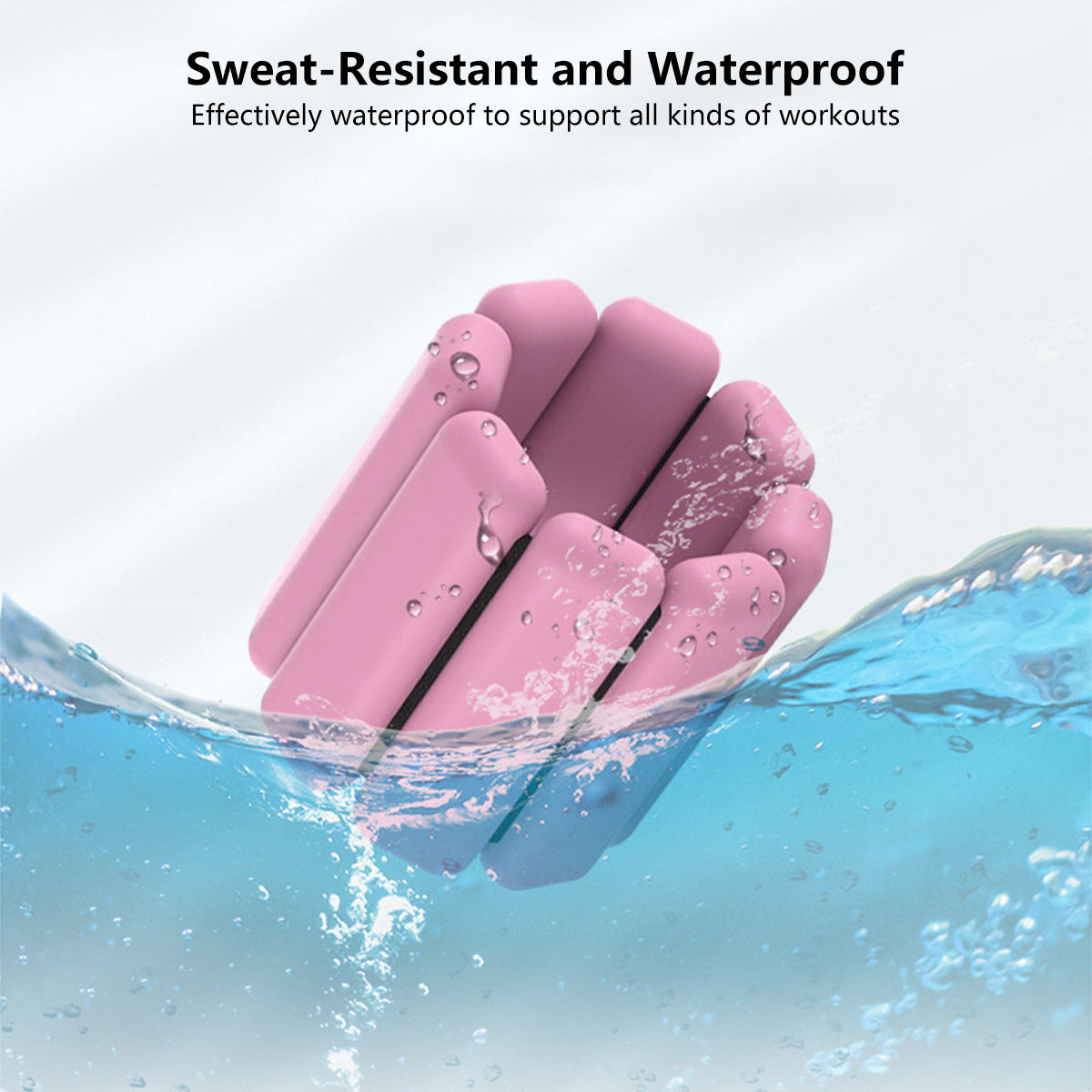 Silicone Weighted Wristband Bracelet Sweat-Resistant Waterproof Adjustable 1LB 2LBS