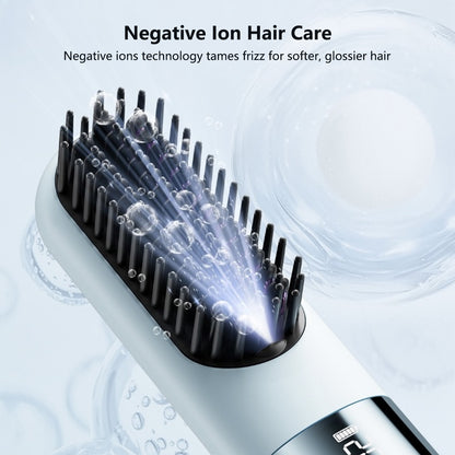 2-in-1 Cordless Cool-Air Styling Brush Portable Cordless Hair Straightener Curler