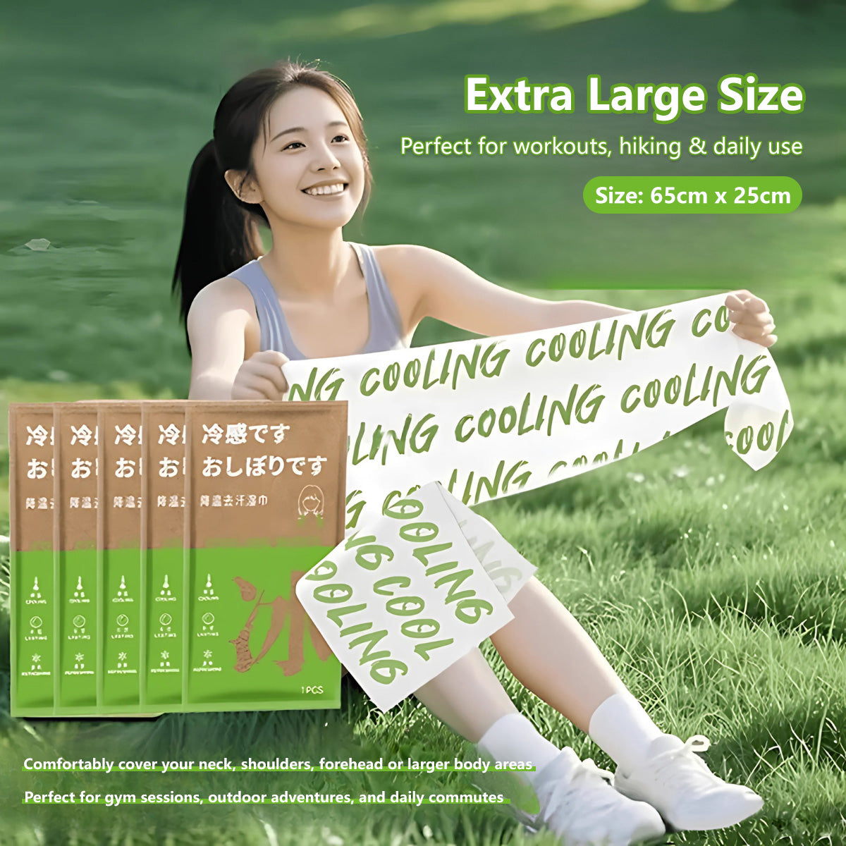 ️ Cooling Wipes Lime & Jasmine Helps with Sweat Herbal Infused Formula Gym & Travel (1 wipes/packet)