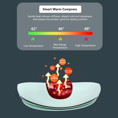 Smart Lumbar Massager 3 levels Heat Therapy 10 Intensity Levels Pulse