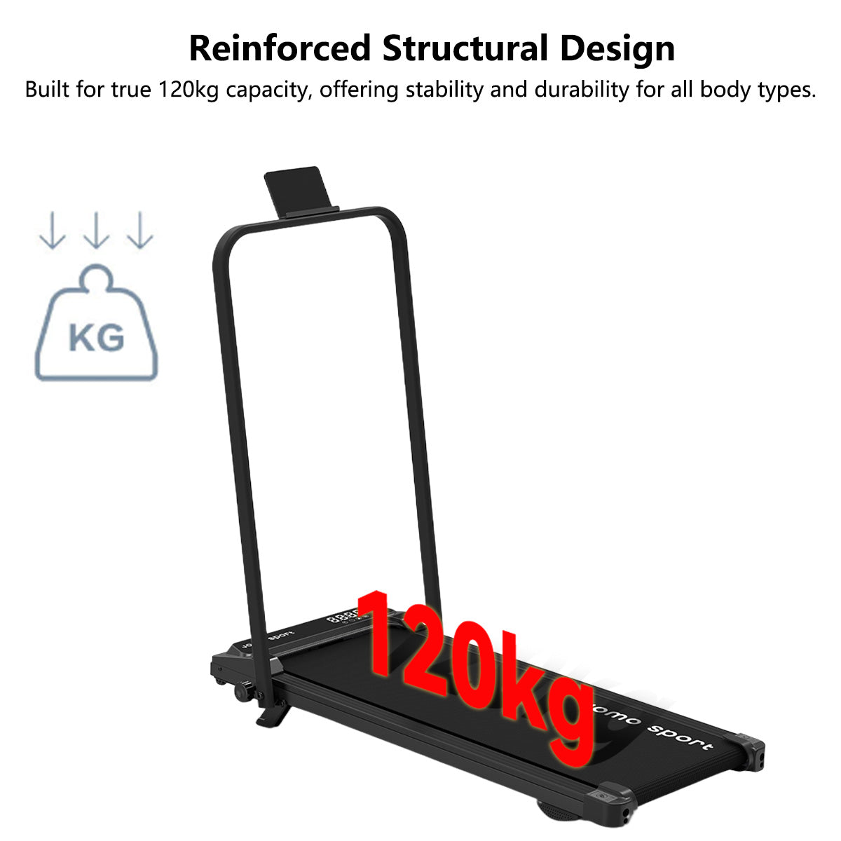 New Treadmill with Slope Design + Upgraded Shock Absorption Low Noise Indoor Treadmill