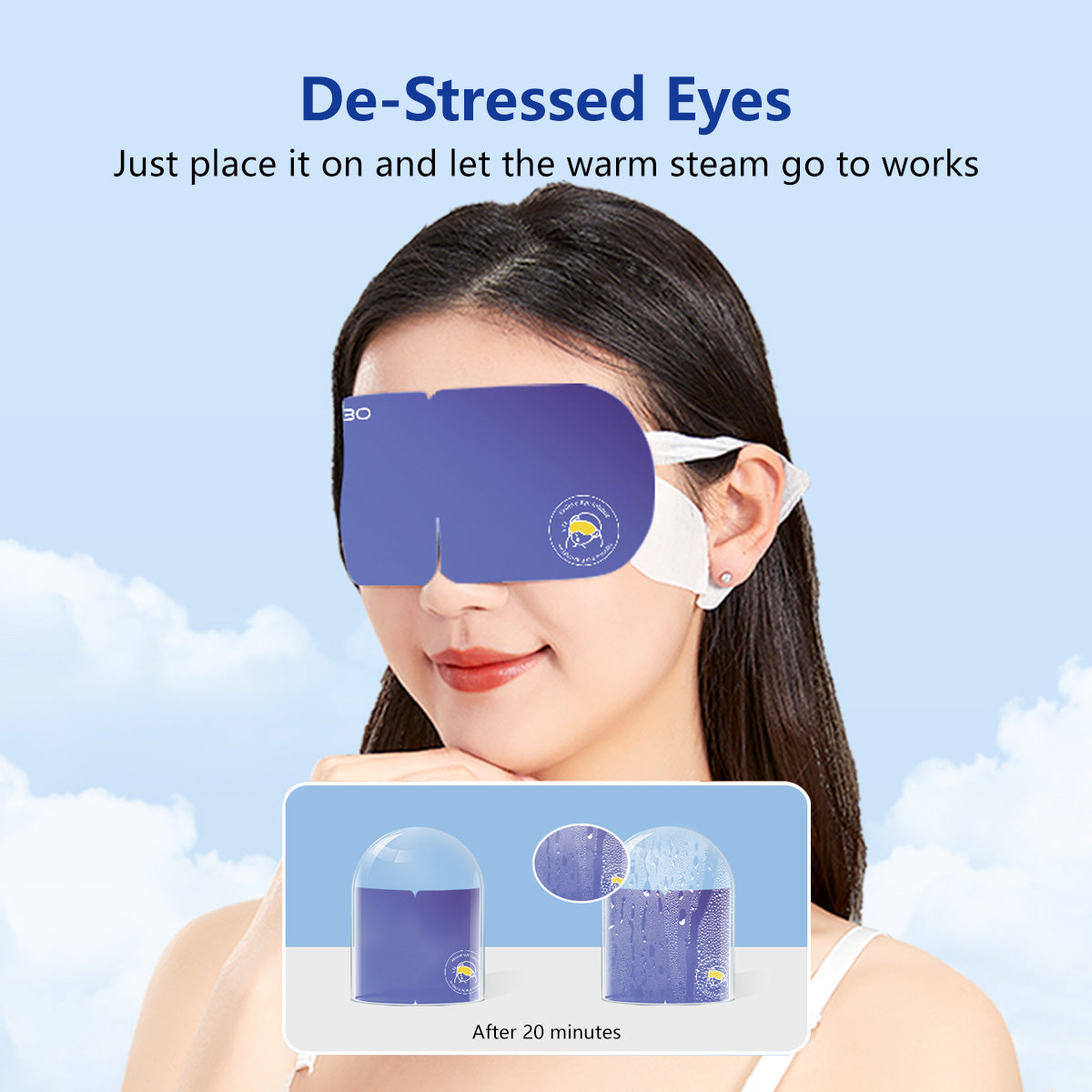 Lutein Steam Eye Mask Upgraded Lutein & Hyaluronic Acid with Vitamins C & E Suitable for Eye Fatigue