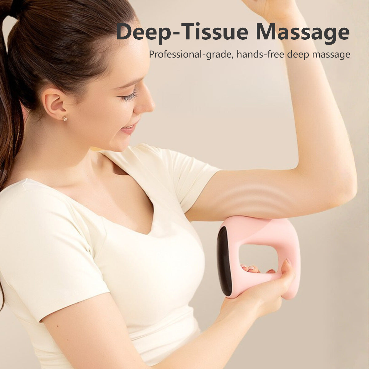 JOMO 2-in-1 Fascia Massage Ring Abdominal Toning Muscle Relax 5 Levels Vibration Rechargeable