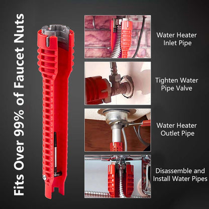 Jomo 14-in-1 Sink Wrench Multipurpose Sink Pipe Plumbing Tool