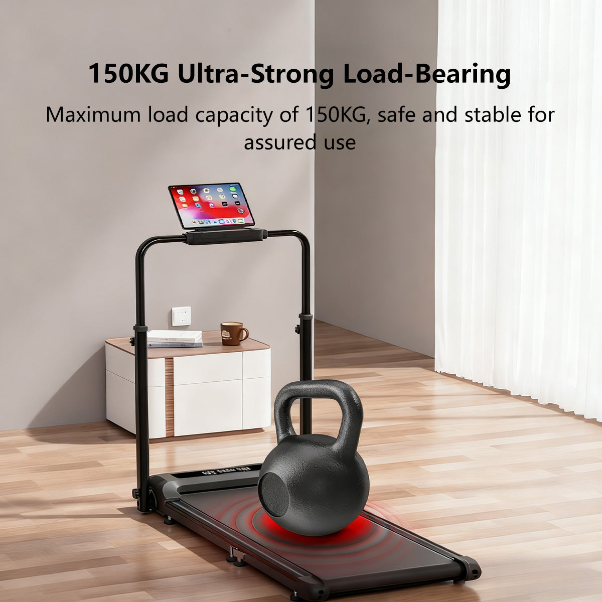 JOMO 2 in 1 Foldable Treadmill | 150kg Load | 3HP Motor | Remote Control | Home Use