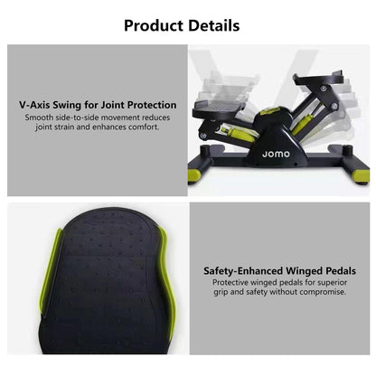 JOMO Indoor Mini Side Stepper with Resistance Band Mini-Stepper Machine