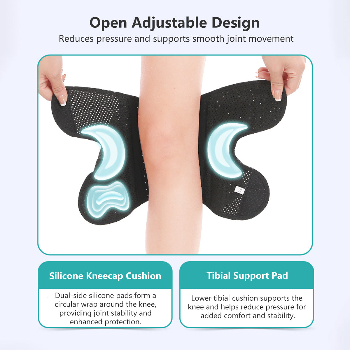 Adjustable Knee Support Brace Sport Protection Breathable Lightweight Kneecap Stabilization