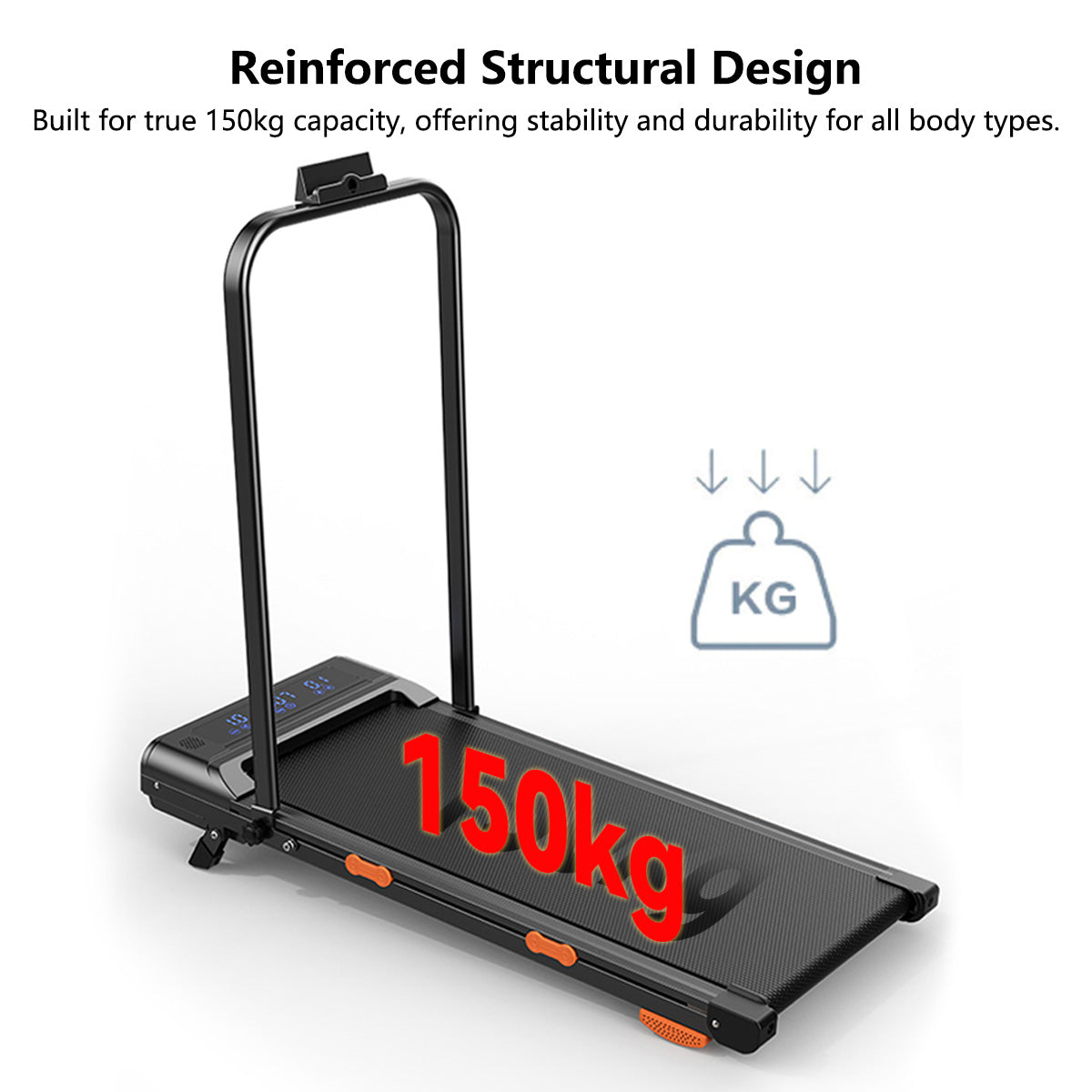 JOMO Foldable Treadmill Upgraded Dual Suspension Deck Treadmill LED Display incline Shock Absorption