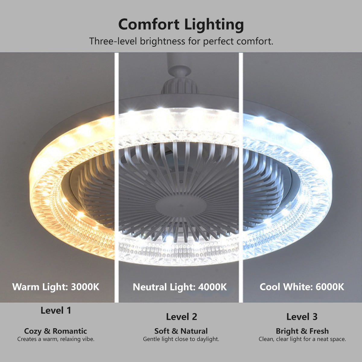 3-in-1 Ceiling Fan Light Aromatherapy Multi-Directional Fan Light Remote Control | Dimmable & Speeds