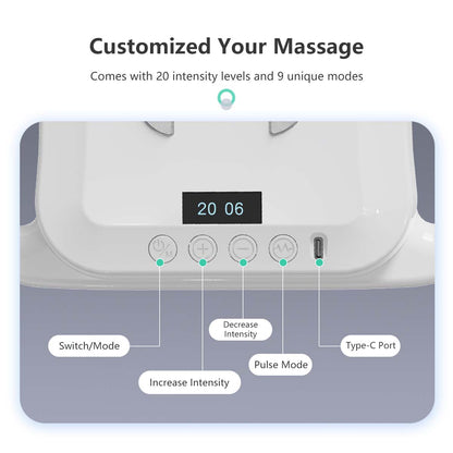 6 Head Fascia Massager Gun 20 Intensity 9 Modes