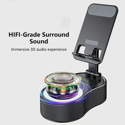 5-in-1 Bluetooth Speaker Stand 2000mAh Battery RGB Light 360° Rotate