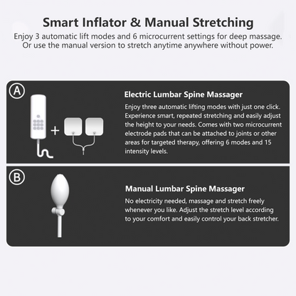 Electric Lumbar Massager Back Pain Warm Hot Compress Waist Cushion Lumbar Stretcher