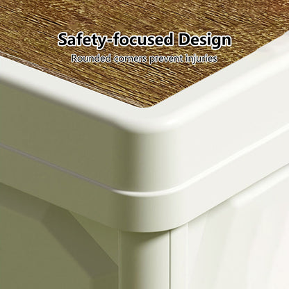 Multifunctional Foldable Storage Box 30L/50L Wooden Lid Space Saving