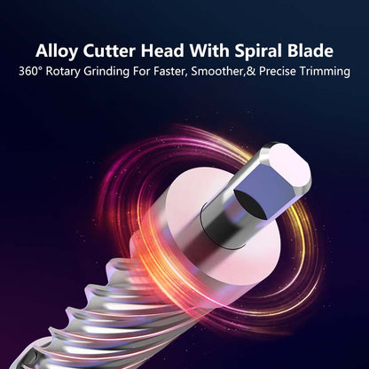 Electric Nail Clipper Trimmer & Polisher LED Light Dual Speed Multifunction