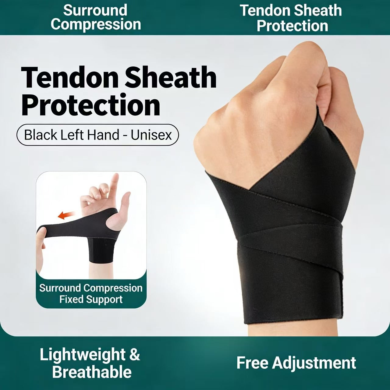 JOMO Compression Wrist Support Brace Breathable Adjustable Carpal Tunnel Pain Relief Mommy Thumb 护腕带