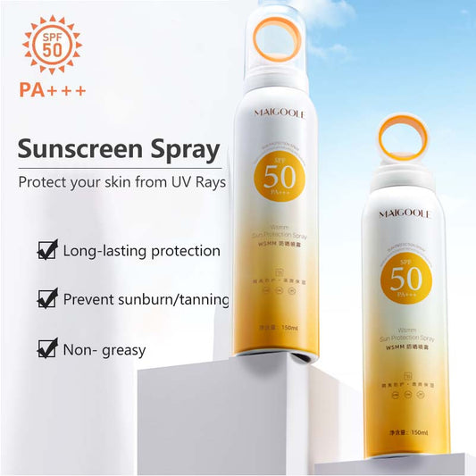 Sunscreen Spray SPF50 PA+++ UV Protection Long-Lasting Protection 150ml Sunburn Tanning Small Aperture Sunscreen Spray