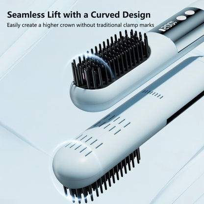 2-in-1 Cordless Cool-Air Styling Brush Portable Cordless Hair Straightener Curler
