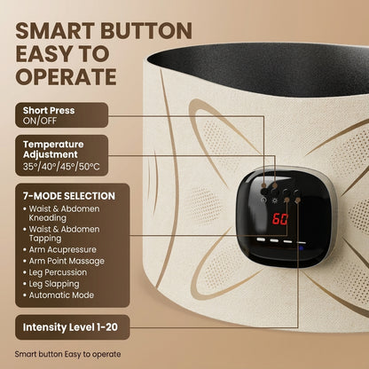 JOMO EMS Ab Waist Belt Heat Microcurrent Massage Slim Breathable 腰部按摩仪  | JOMO Singapore