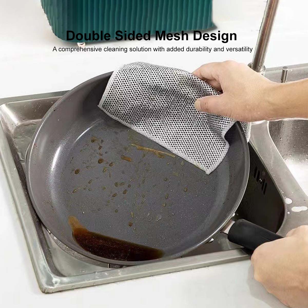 Multipurpose Wire Dishwashing Rags Dry and Wet Use Mesh Design Quick Dry