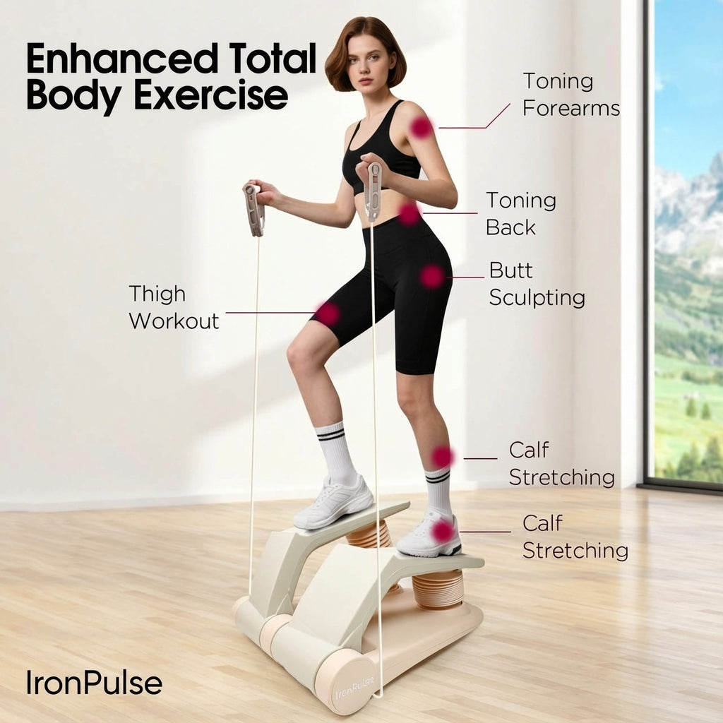 JOMO Air Cushion Stepper Quiet Mini Home Fitness Cardio Full Body Workout Portable 踏步机