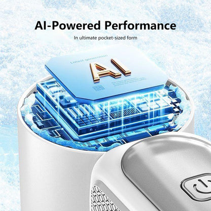 Foldable LCD Display Fan 5 Speeds, Rechargeable Lightweight Hands-Free