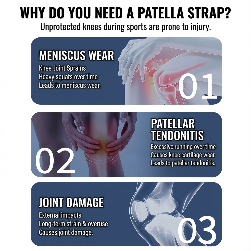 JOMO Patella Knee Support Brace Knee Guard Running Hiking Soccer Basketball Pain Relief 运动加压髌骨带